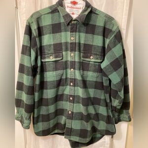 Field & Stream Heavyweight Flannel Shirt, Green & Black Plaid